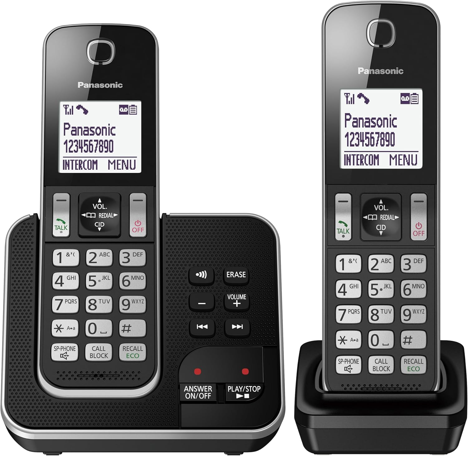 Panasonic KX-TGD622 Cordless Phone with Answering Machine (Hands Free Functionality)