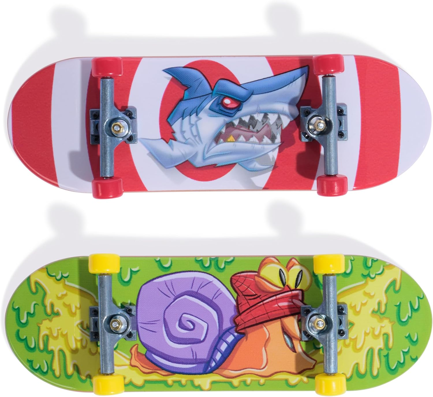 Tech Deck Sk8 Crew, 2-Pack Exclusive Fingerboards with Assistive Figures, Collectible and Customizable Mini Skateboards, Kids Toys for Ages 5 and up (Styles May Vary)