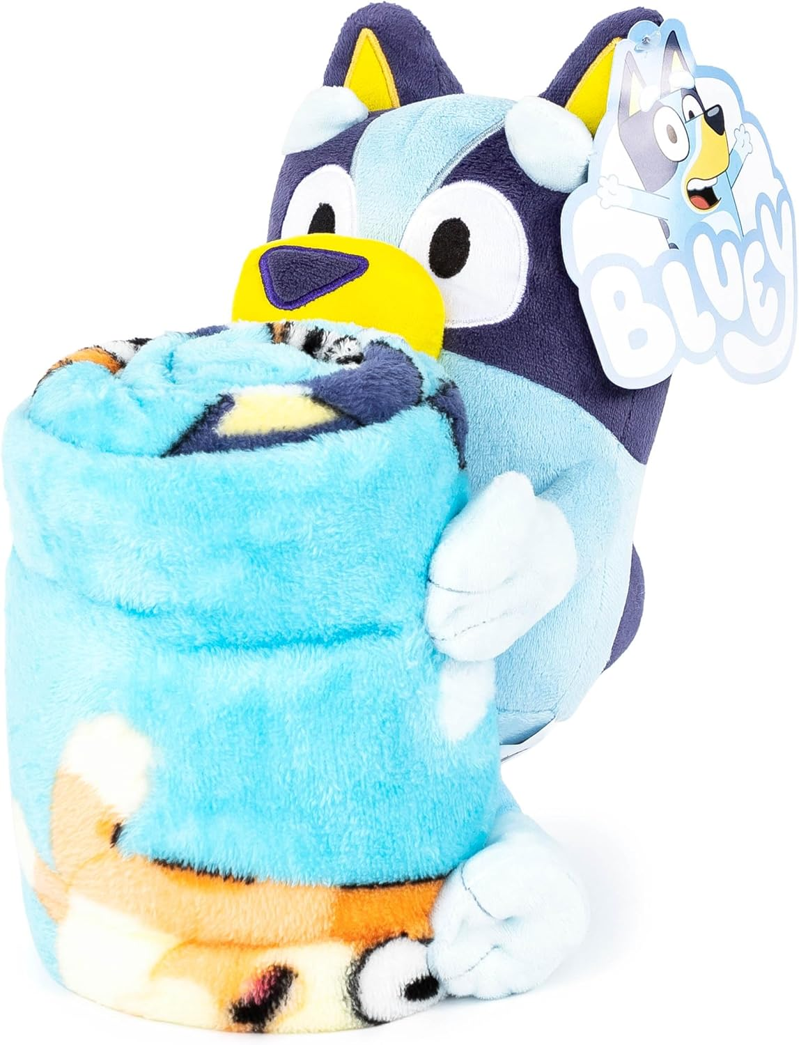 Bluey Plush Mini Pillow Buddy & 40 X 50 Inch Travel Throw Set - Kids Super Soft 2 Piece Blanket Set image number 2