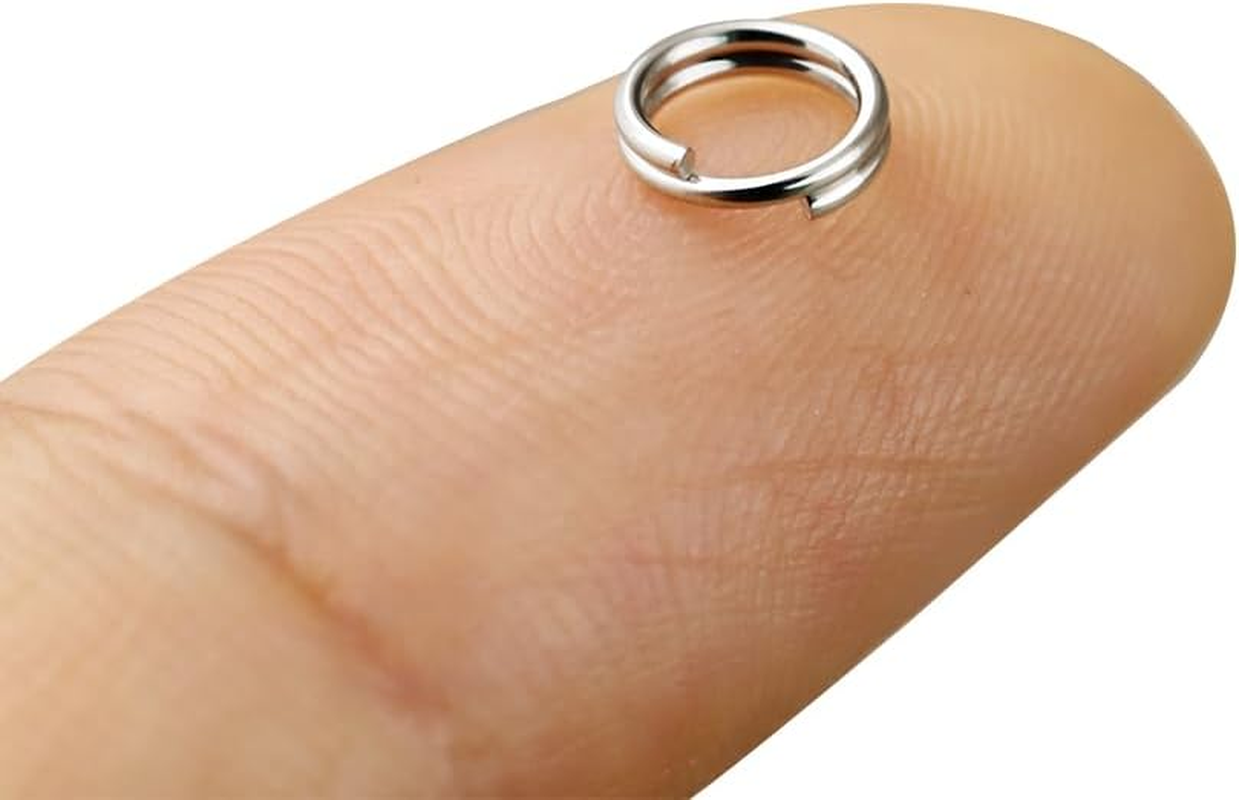 30PCS 5Mm Small Stainless Steel Split Rings, Double Loop Jump Rings Metal round Craft Findings for Key Chains Jewelry Making (5Mm, Steel Color) image number 4