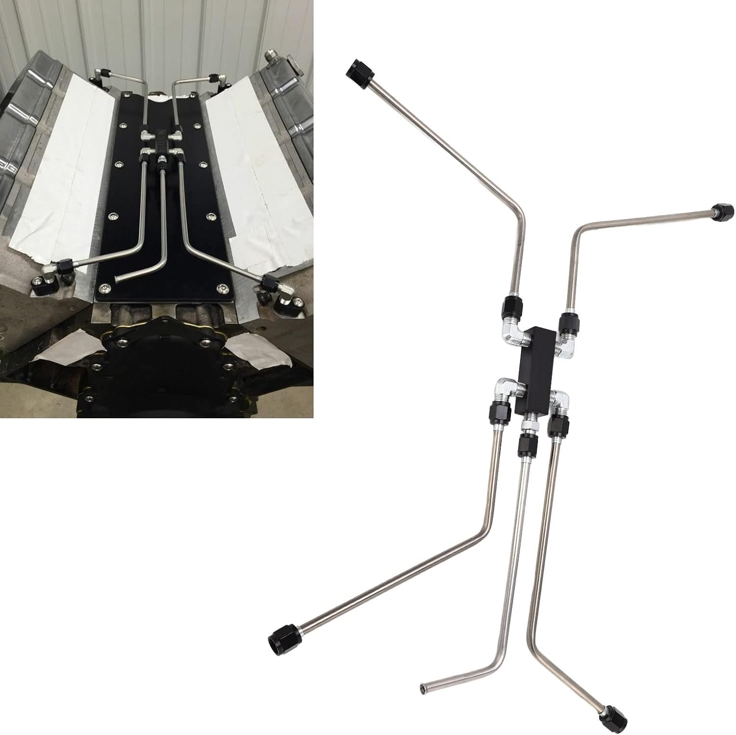 Jiawu LS Coolant Crossover Steam Vent Kit for LS1 LS2 LS3 LS6 LS7 LSX Engines, Complete Stainless Steel LS Steam Port Kit, Coolant Crossover Replacement Kit image number 5