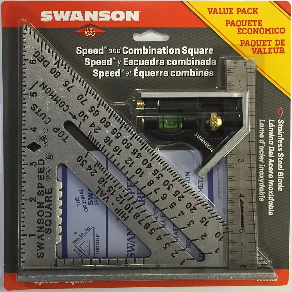 Swanson Tool S0101CB Speed Square Layout Tool with Blue Book and Combination Square Value Pack image number 5