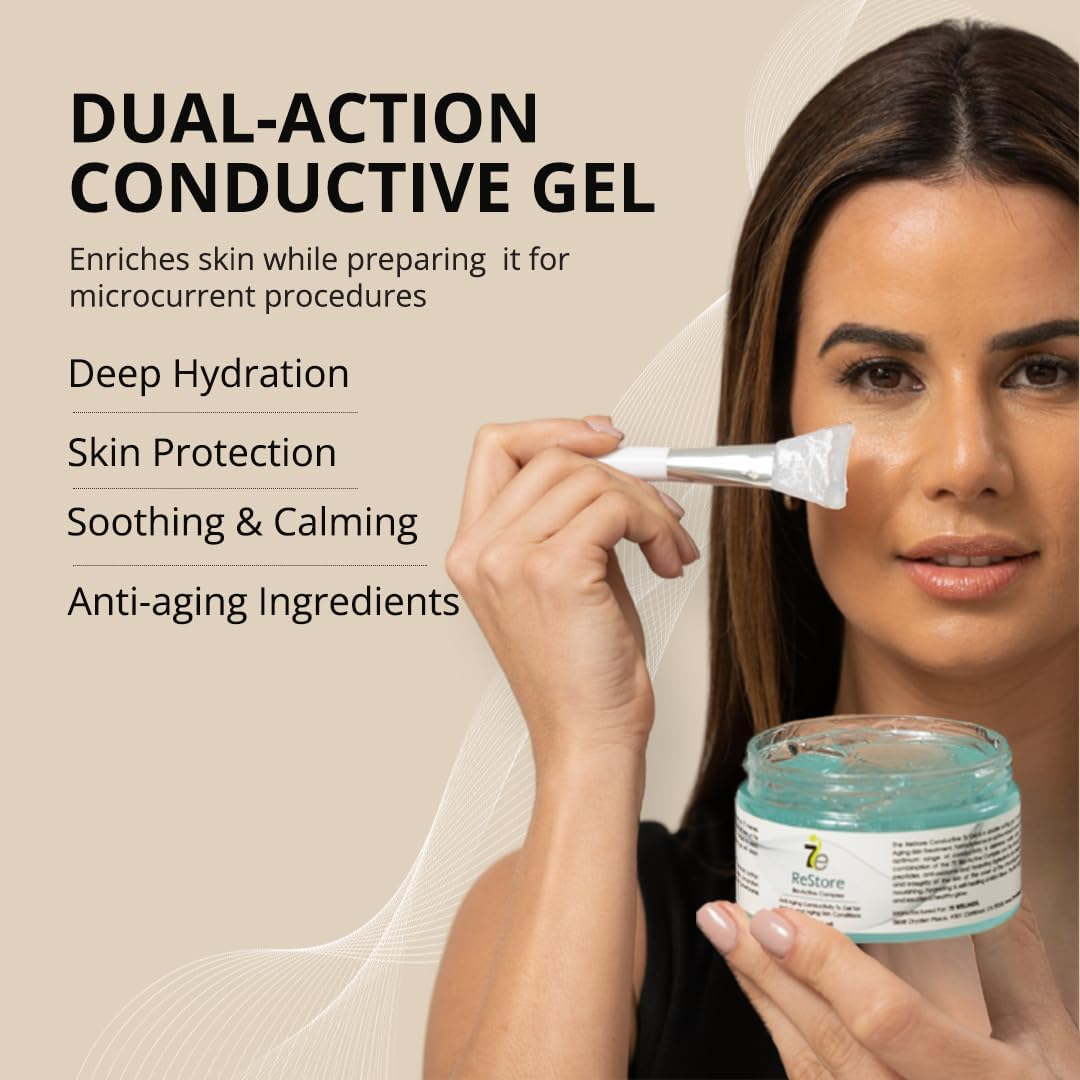 Myolift 7E Wellness Restore Conductive Microcurrent Gel with Bio-Active Complex - 4Oz - Facial Skin Care with Green Tea Extract, Hyaluronic Acid & Collagen Peptides - Anti-Aging & Skin Tightening image number 1