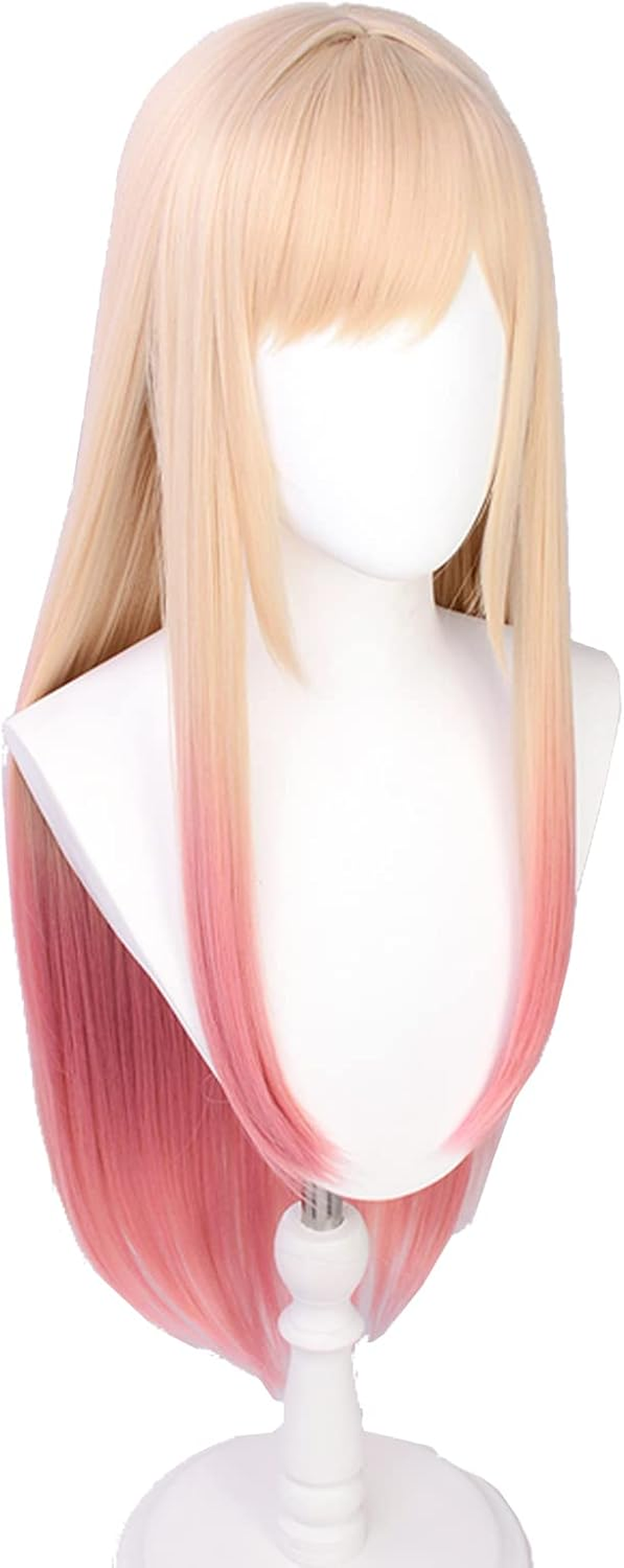 My Dress up Darling Cosplay Wig Yellow Pink Gradient Long Straight Actual Ombre (Kitagawa Marin) image number 2