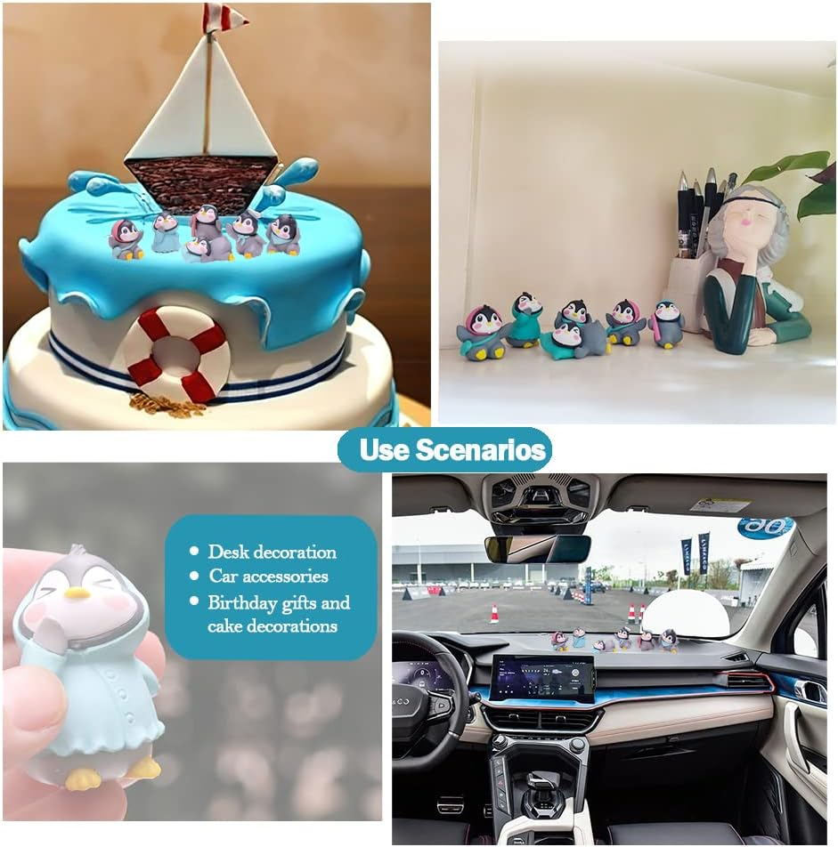 Pet Animal Figures Miniature Fairy Garden Figurines Playset Bunny Collection Playset Decorative Birthday Cake Topper image number 5