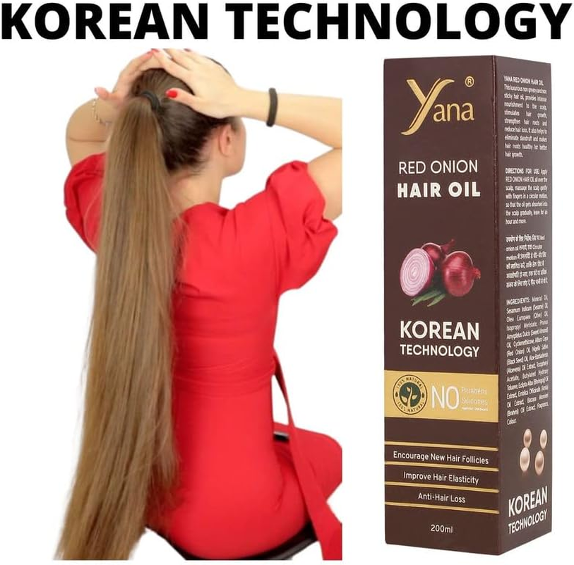 Red Onion Hair Oil for Long Hair Men by Korean Technology image number 4