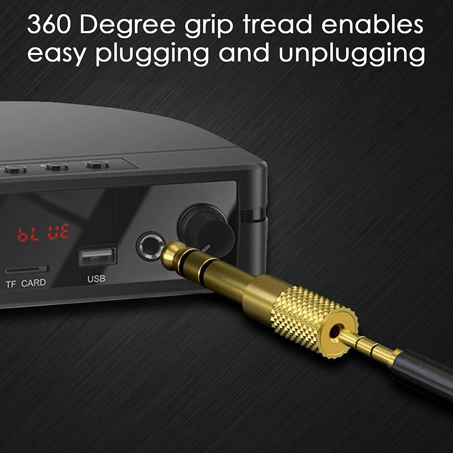 Dakuan Pack of 6, 6.35/6.5 Mm to 3.5 Mm Headphones Adapters, Stereo Audio Adapter 1/4 Inch Male -1/8 Inch Female Headphone Jack image number 1