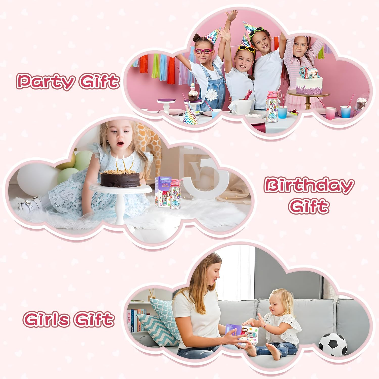 Kinderlolo Decorate Your Own Water Bottle Kits for Girls, 5 6 7 8 Year Old Girl Gifts, Unicorn DIY Gem Diamond Painting Craft, Arts and Crafts for Kids Ages 6-8 Girls Water Bottles for School Birthday image number 4