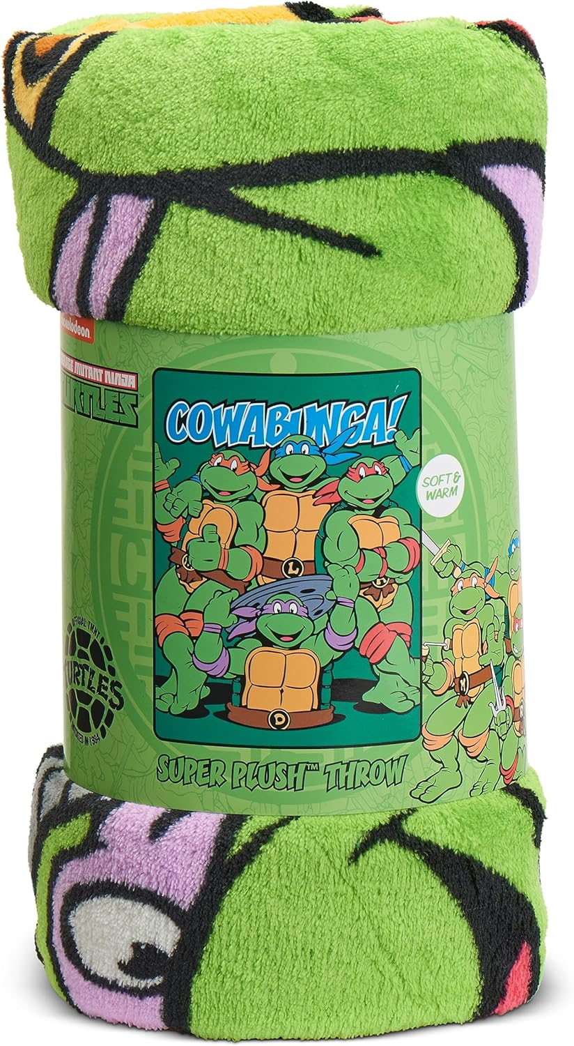 Nickelodeon'S Teenage Mutant Ninja Turtles, Cowabunga Dudes Fleece Throw Blanket, 46" X 60", Multi Color