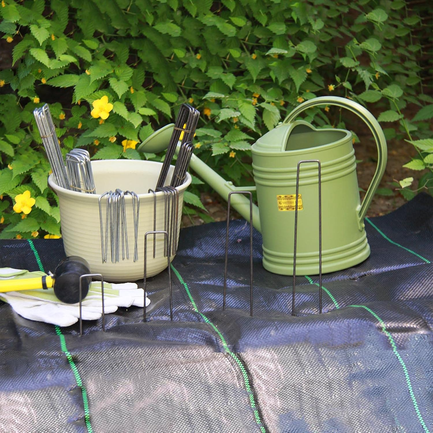 MTB Garden 200 Pack 10X1 Inch 11Ga(0.12Inch) Landscape Staples Garden Stakes Fence Netting Pins Ground Spikes Sod Cover Fabric Pegs Carbon Steel Black image number 5