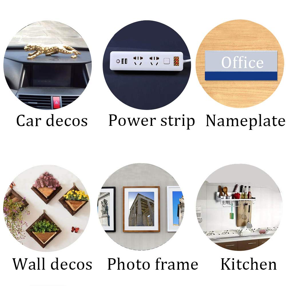 Double Sided Tape, Heavy Duty Mounting Tape, Very High Bond Waterproof Foam Tape, for LED Strip Lights, Car Decor, Home Decor and Office Decor (Gray,0.78 Inch X 15.6Ft)， Made of 3M Tape image number 4