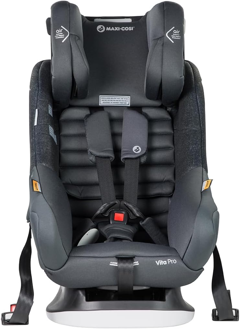 Maxi Cosi Vita Pro Convertible Car Seat - Nomad Steel-Safest Slimline Convertible Car Seat with Air Protect- Best Value, Extended Rear-Facing, Isofix Compatible, Cool Baby Fabric, 3 across Fitment, Machine Washable, 5-Position Headrest & Adjustable Harness image number 2
