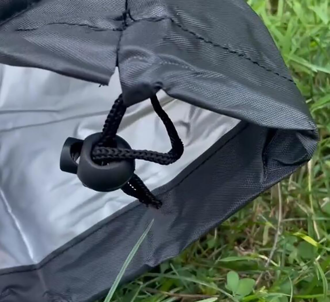 J&C Outdoor Daybed Cover Beige round Garden Furniture Cover 90 Inches Dust-Proof and Waterproof Full Protection for outside Patio Furniture Cover (Black)