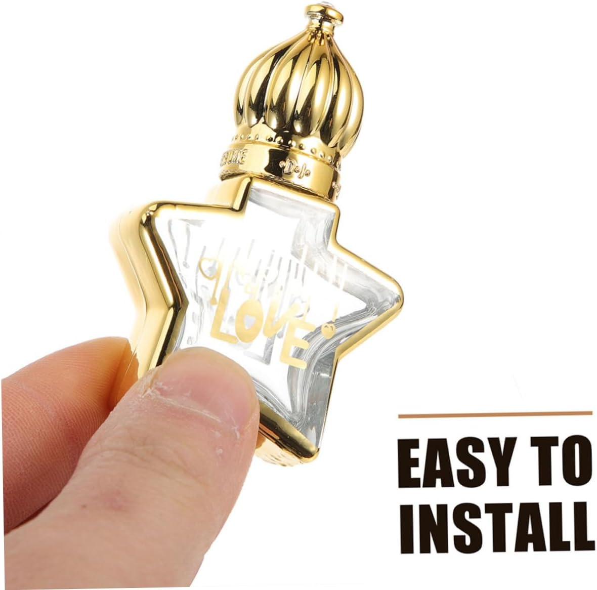 Essential Shaped Roller Bottle Empty Glass Perfume Container for Travel Lightweight and Portable Aromatherapy Bottle for Personal and Spa Use image number 3