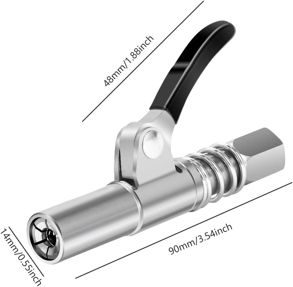 AIMALL Heavy-Duty Quick Release Grease Gun Coupler - NPTI/8 Compatibility, 10000 PSI Maximum Pressure, Metal Build for Durability