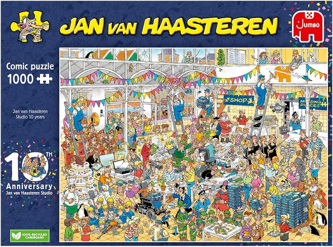 Jumbo Jan Van Haasteren 10Th Anniversary Jigsaw Puzzle (1000 Pieces) image number 3