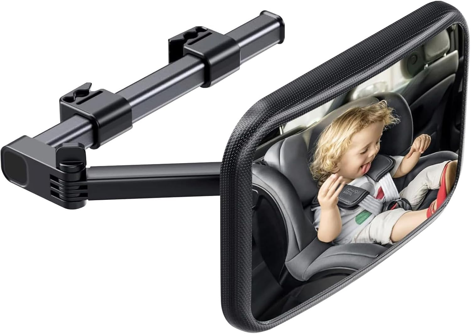 Baby Car Mirror Rear Facing, Safety Adjustable Car Seat Mirror for Baby Extendable Camera Monitor with Hook Clip Design Clear View image number 4