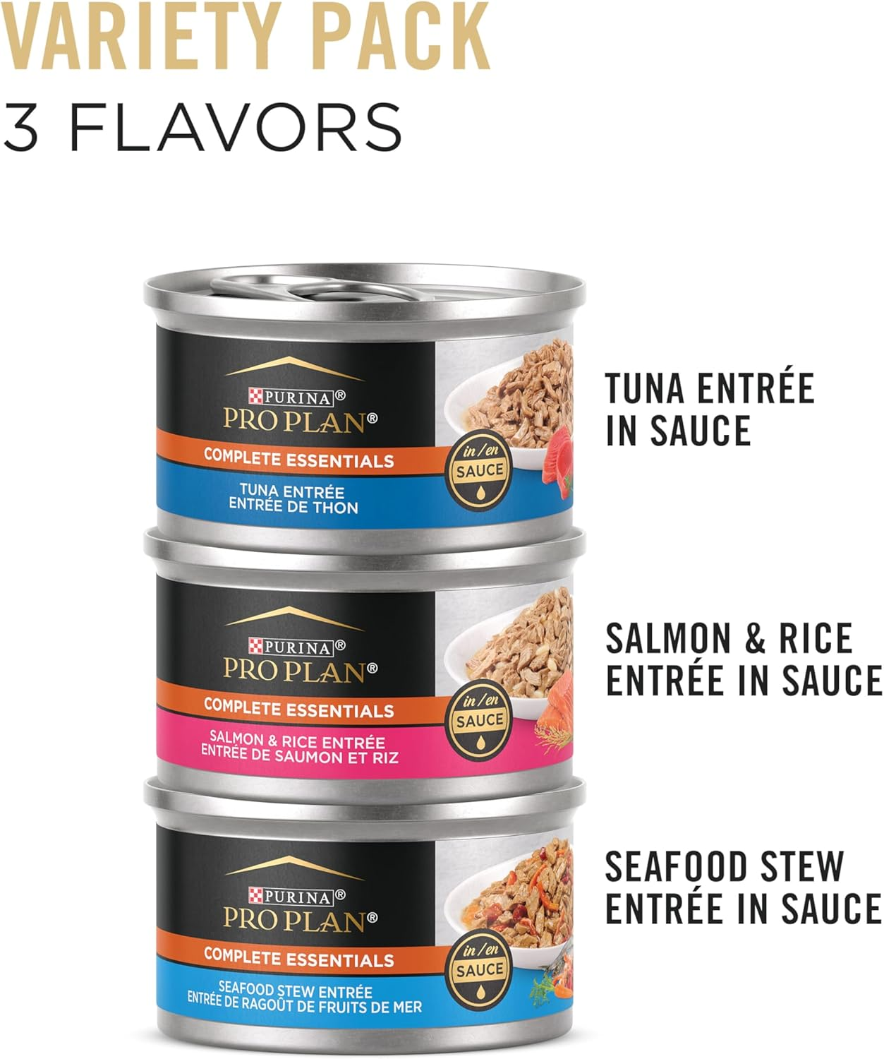 Purina Pro Plan Wet Cat Food Seafood Favourites Variety Pack 24X85G image number 6