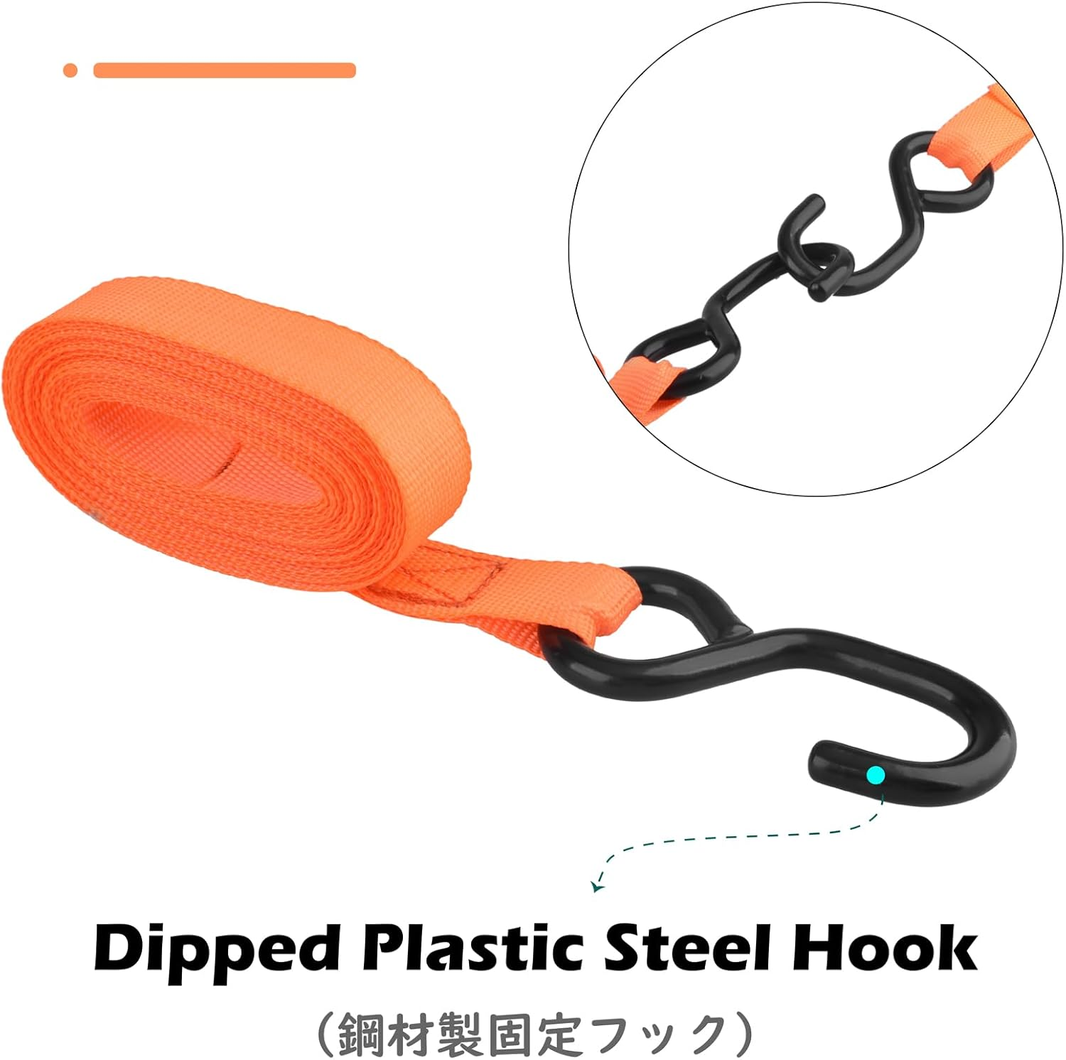 TRIWONDER Ratchet Tie down Straps with Hooks Heavy Duty Lashing Straps Cargo Straps for Trucks Moving Motorcycle Rachette Tiedowns image number 5