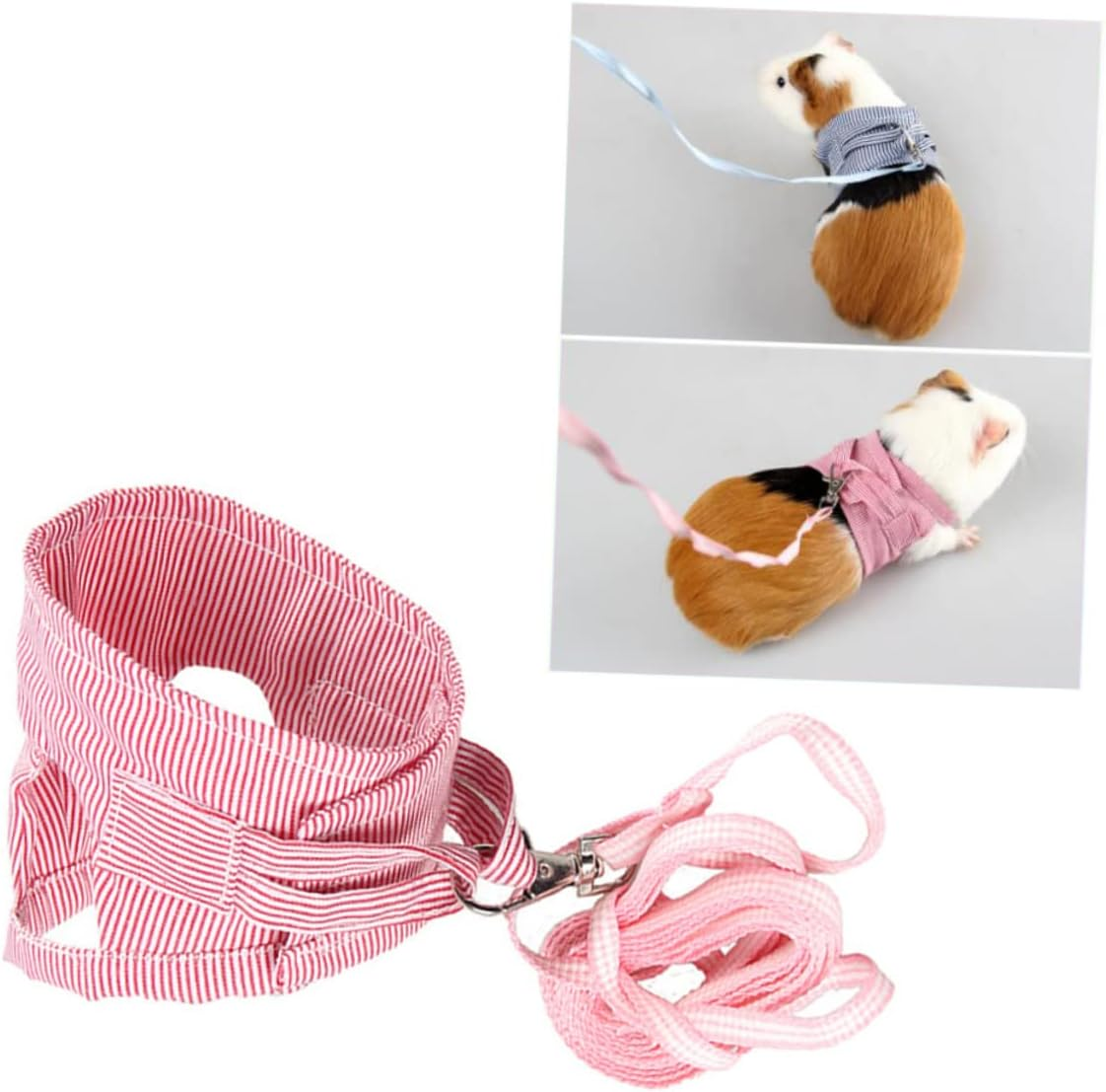 Minkissy 3Pcs Small Pet Chest Strap Leash for Hedgehog and Guinea Pig Pet Pulling Rope Harness S for Outdoor Walks and Indoor Playtime image number 4