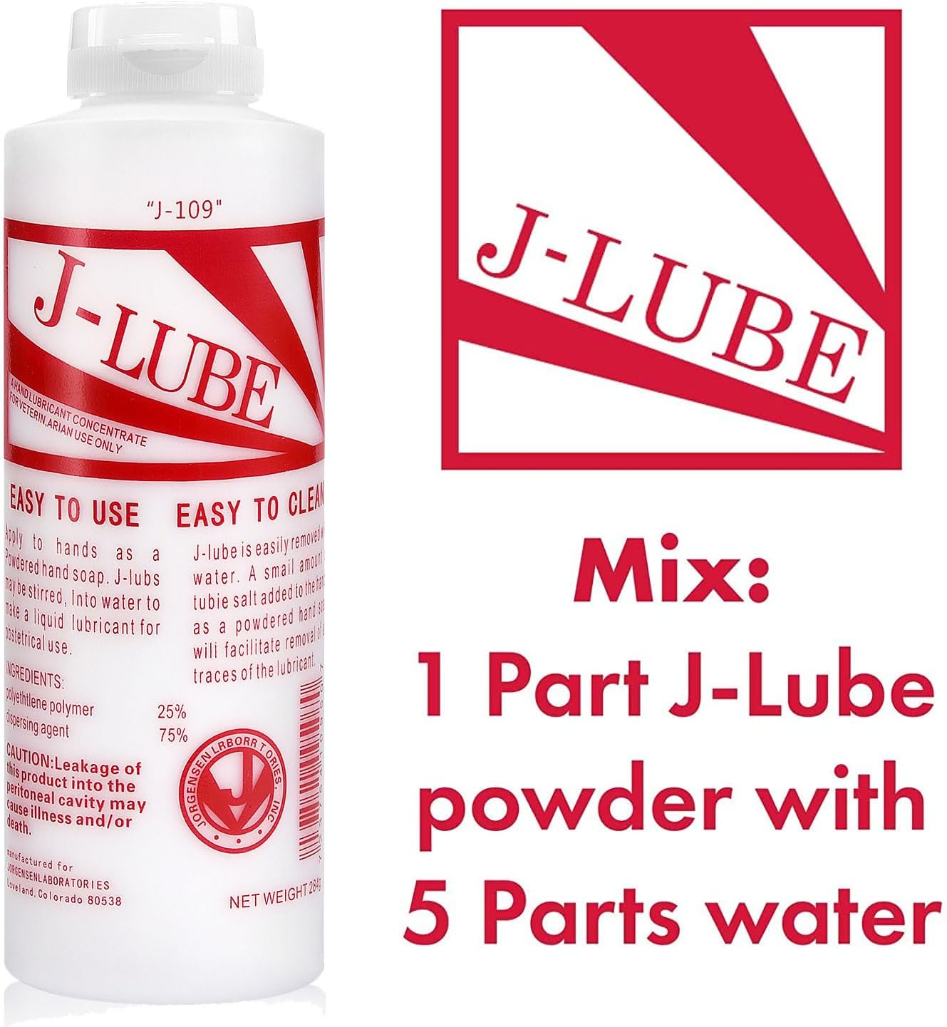 J-LUBE FISTING Powder Mixes with Water One Bottle Makes 6-8 Gallons of Lubricant 10 Oz / 284G (Pack of 1) (1) image number 1