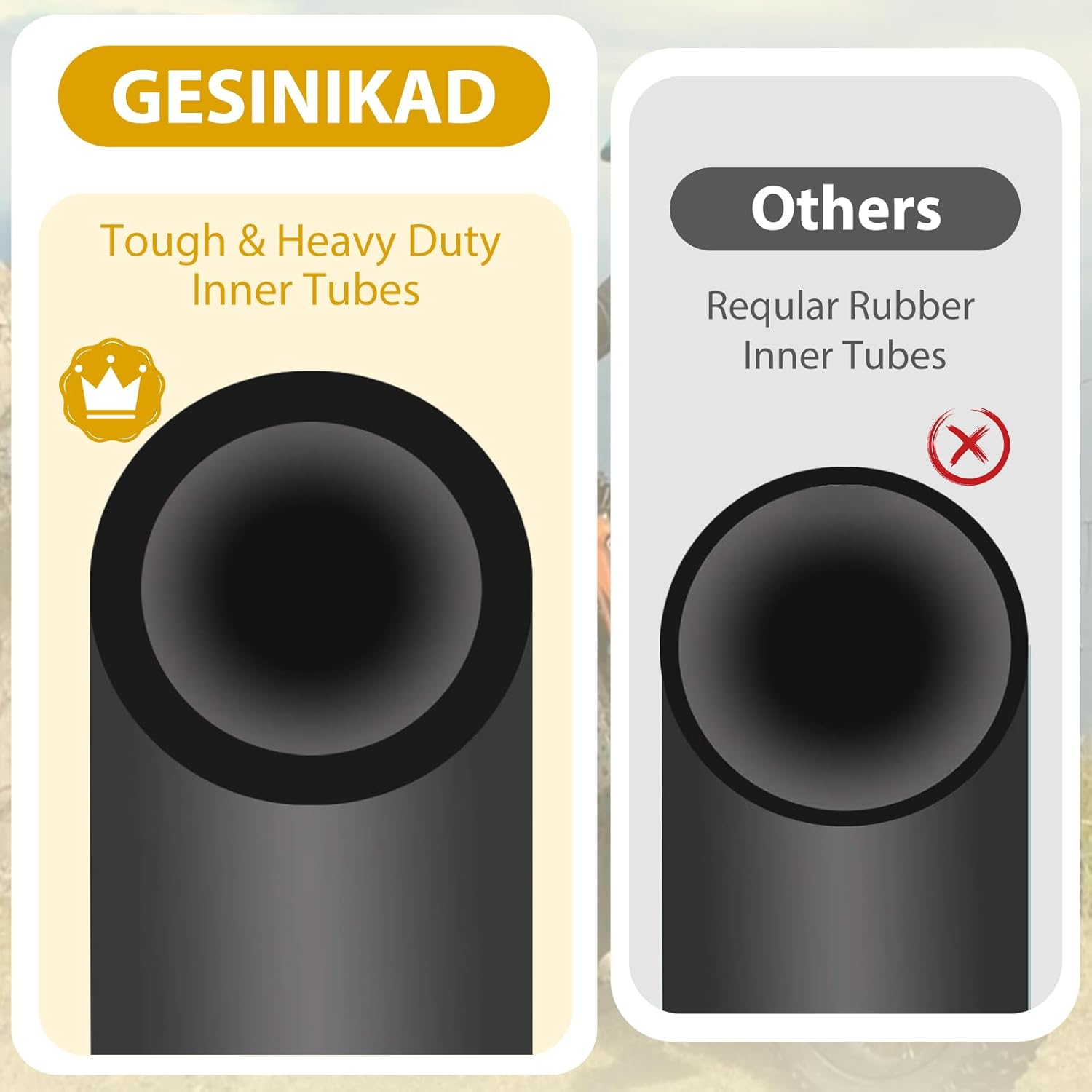 2 Pack 700 X 35-43C Road Bike Tubes, Bicycle Tube Compatible with 700 X 35C/36C/37C/38C/39C/40C/41C/42C/43C Bike Tire, Butyl Rubber Inner Tube with 2 Tire Levers for Road Bike image number 4