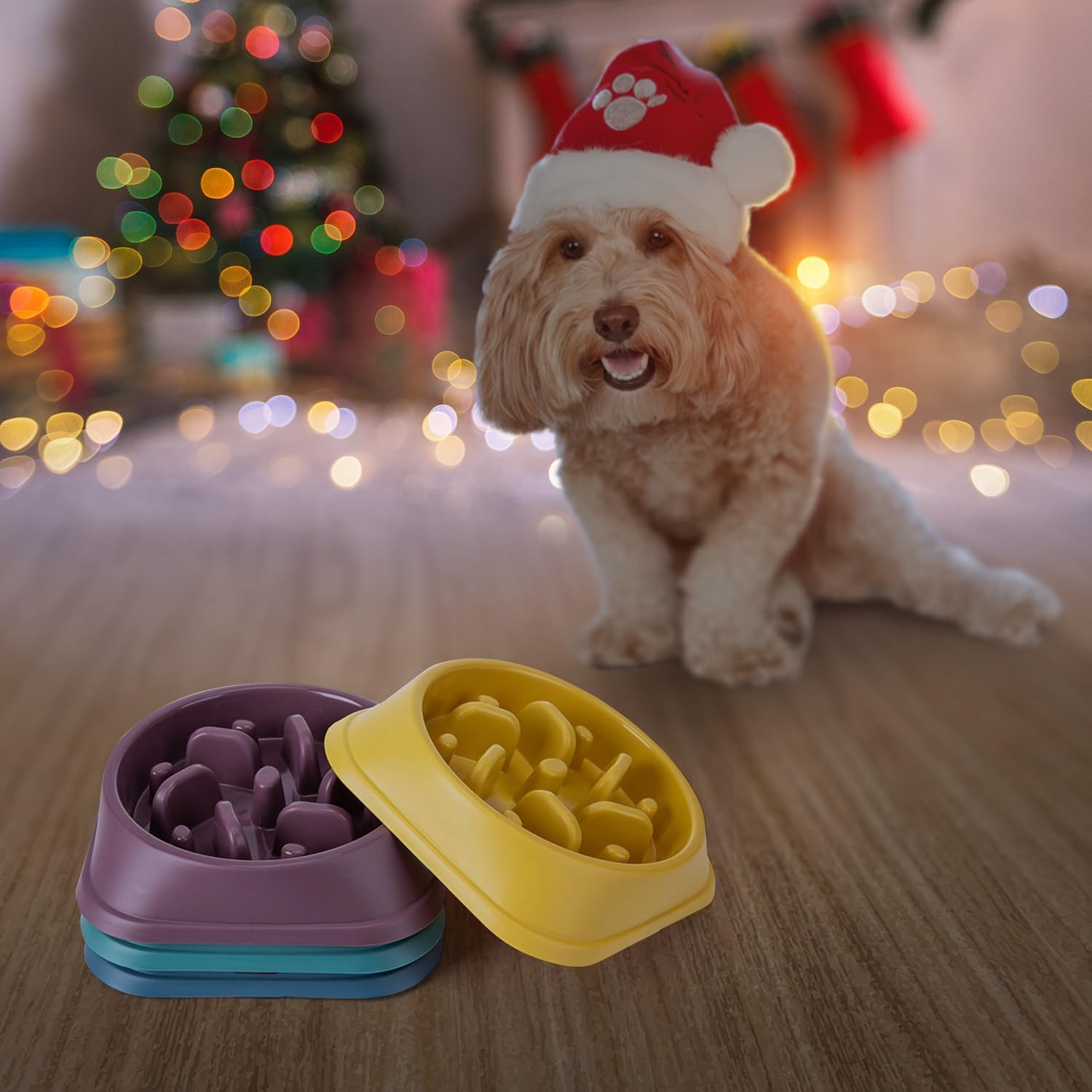Slow Feeder Dog Bowl - Interactive Feeding, 500Ml (2 Cup) Capacity, Reduces Bloating, Fan Puzzle Design, Small to Medium Dogs, Food Grade Material, Non-Slip, Anti-Gulp, Durable (Green) image number 1