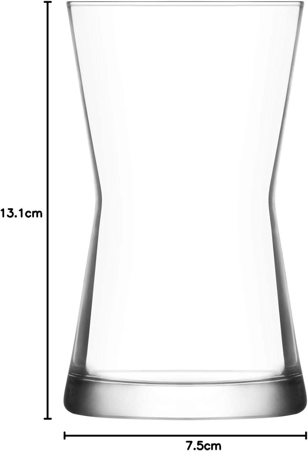 LAV Derin Highball Glasses Set of 6-350Ml Modern Angular Cocktail Tumblers for Drinks, Juice & Water - Contemporary Geometric Glassware - Durable & Dishwasher Safe image number 1