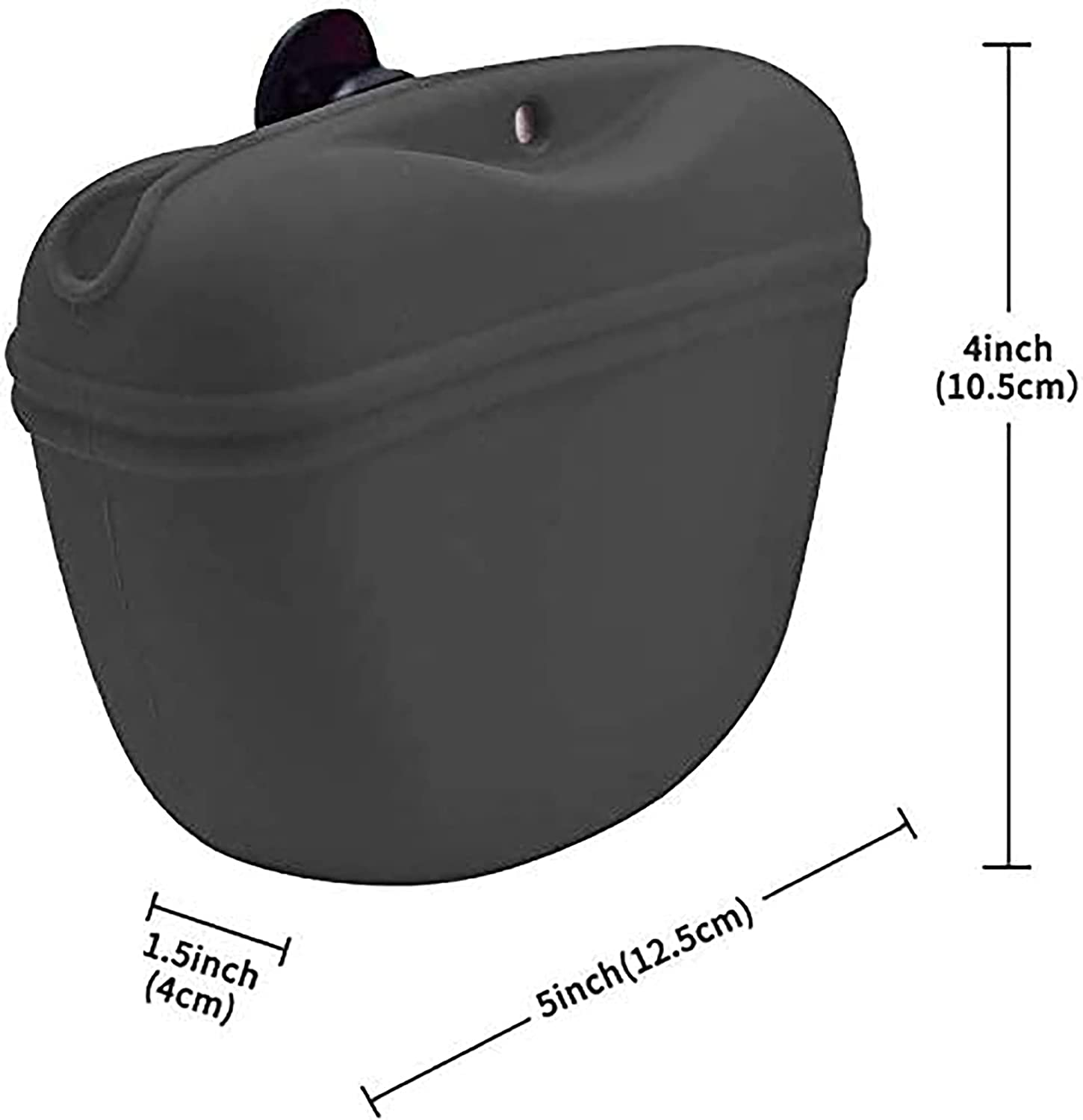 Pet Training Dog Treat Bag Pouch Silicone with Clip Waist Pack Feed Outdoor Dog Training Snack Bag Gray image number 5