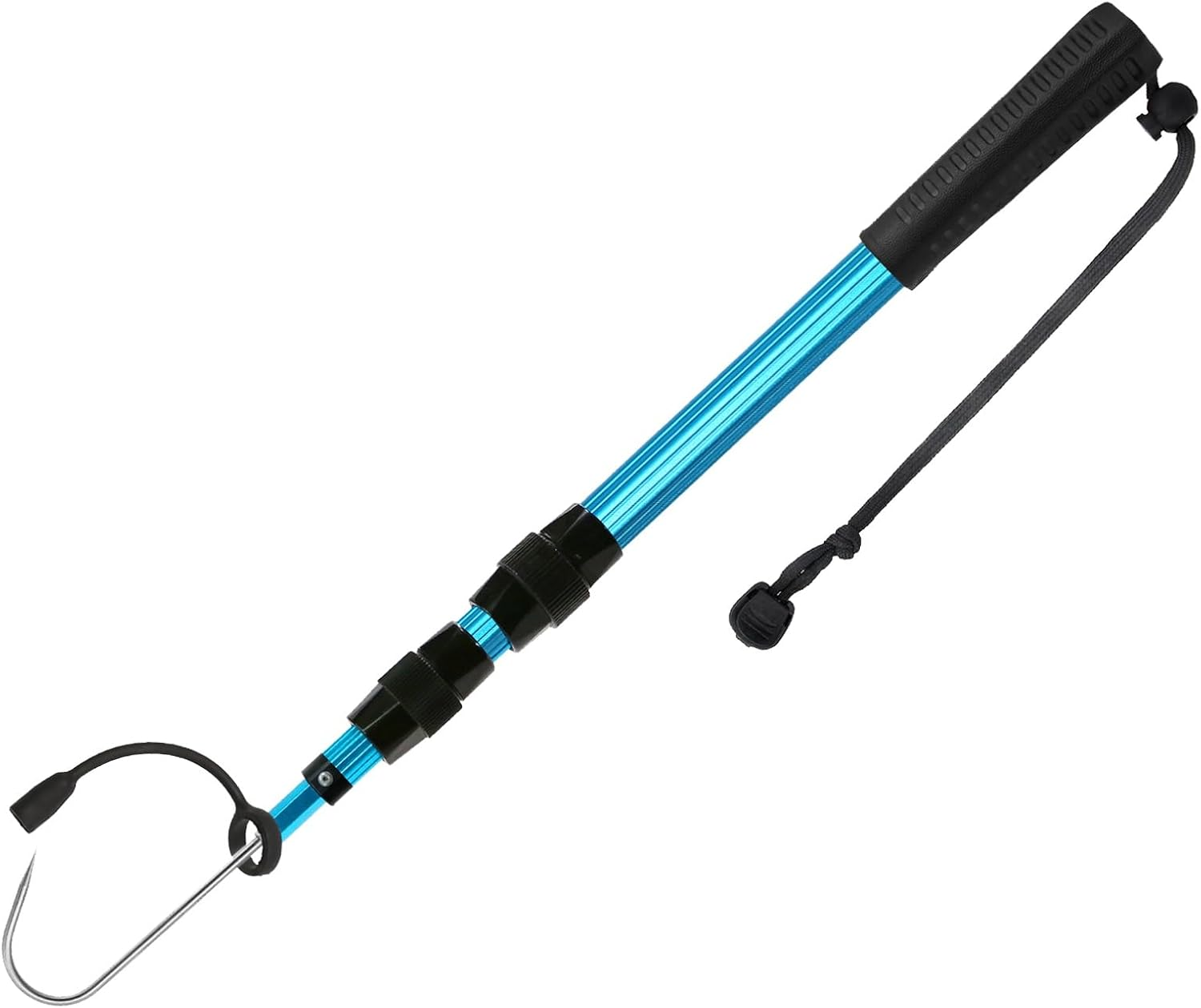 KOMCLUB Telescopic Fishing Gaff - Sturdy Aluminum Pole, Non-Slip Handle, Fish Gaff with Stainless Steel Hook Can Float When Extending，35.4In 6.6Ft S/M Length Spear for Saltwater Fish image number 3