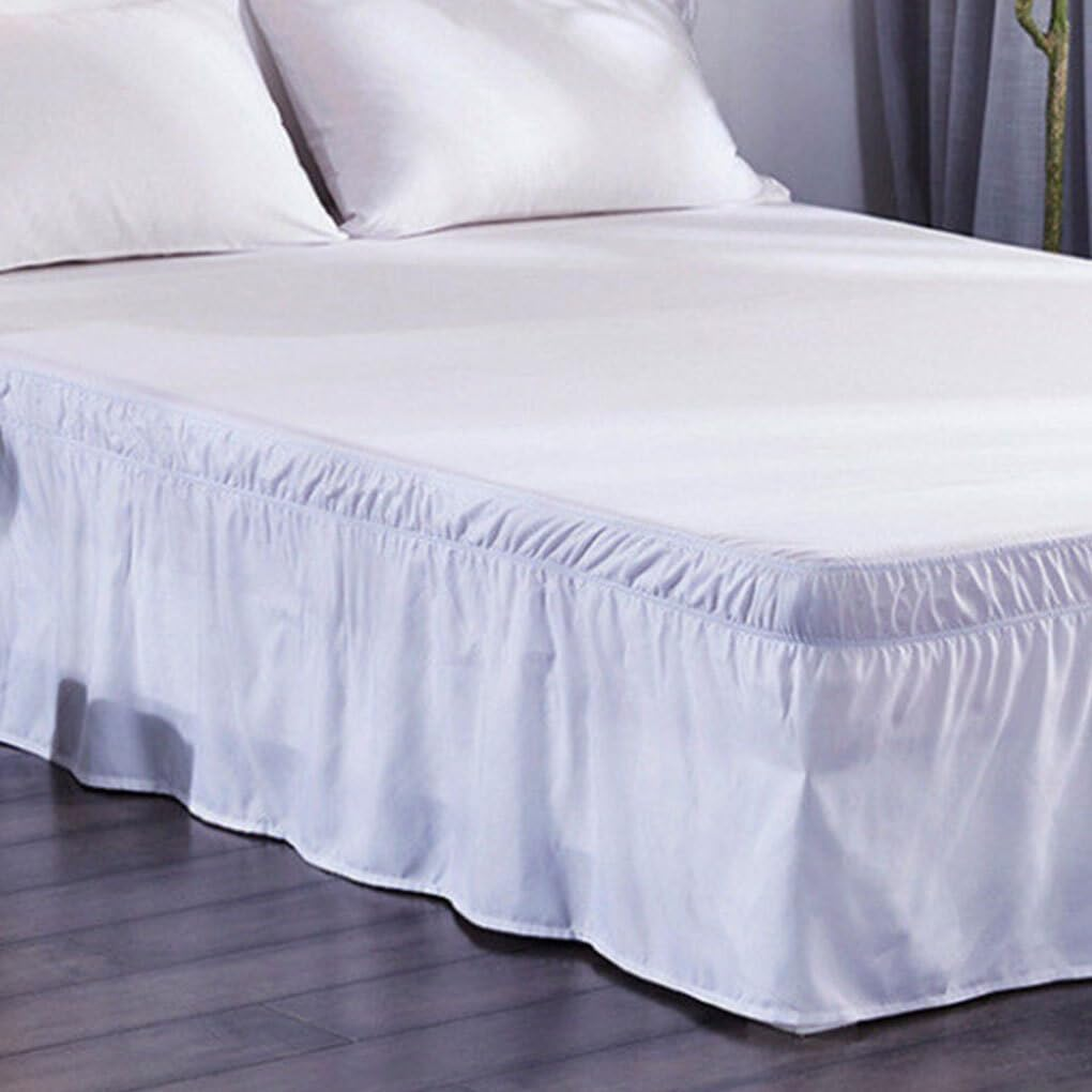 Easy to Clean and Fitting Bed Skirt for Elegant Bedroom Easy to Install Polyester Deep Frilled Valance Fitted Sheets