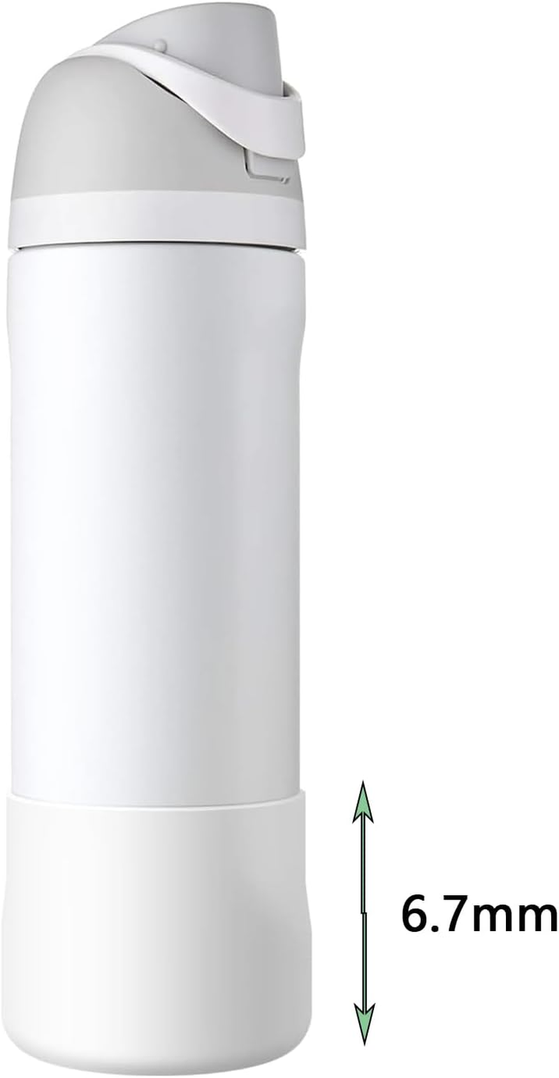 2 PCS Silicone Water Bottle Boot for Owala Freesip 24 Oz, Anti-Slip Protective Sleeve Bottom Bumper Protector for Twist and Flip Stainless Steel Water Bottles image number 2