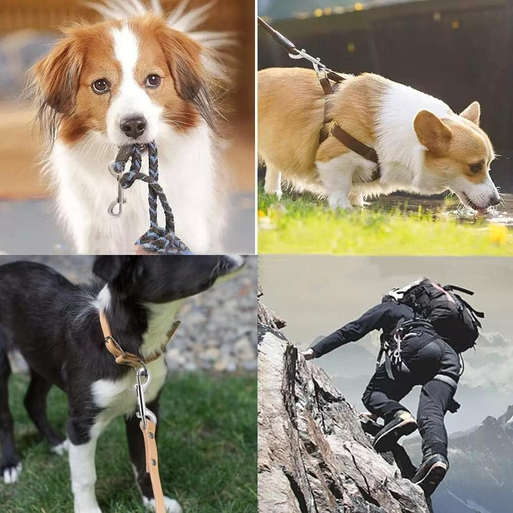 Zinc Alloy Double Trigger Clips,Bolt Snaps Double Ended Hooks Zinc Alloy Trigger Chain Metal Clips Key Holder,6Pcs Double Ended Bolt Snaps Hook,Snap Bolt Trigger Chain Clip,Heavy Duty Trigger Snaps image number 5