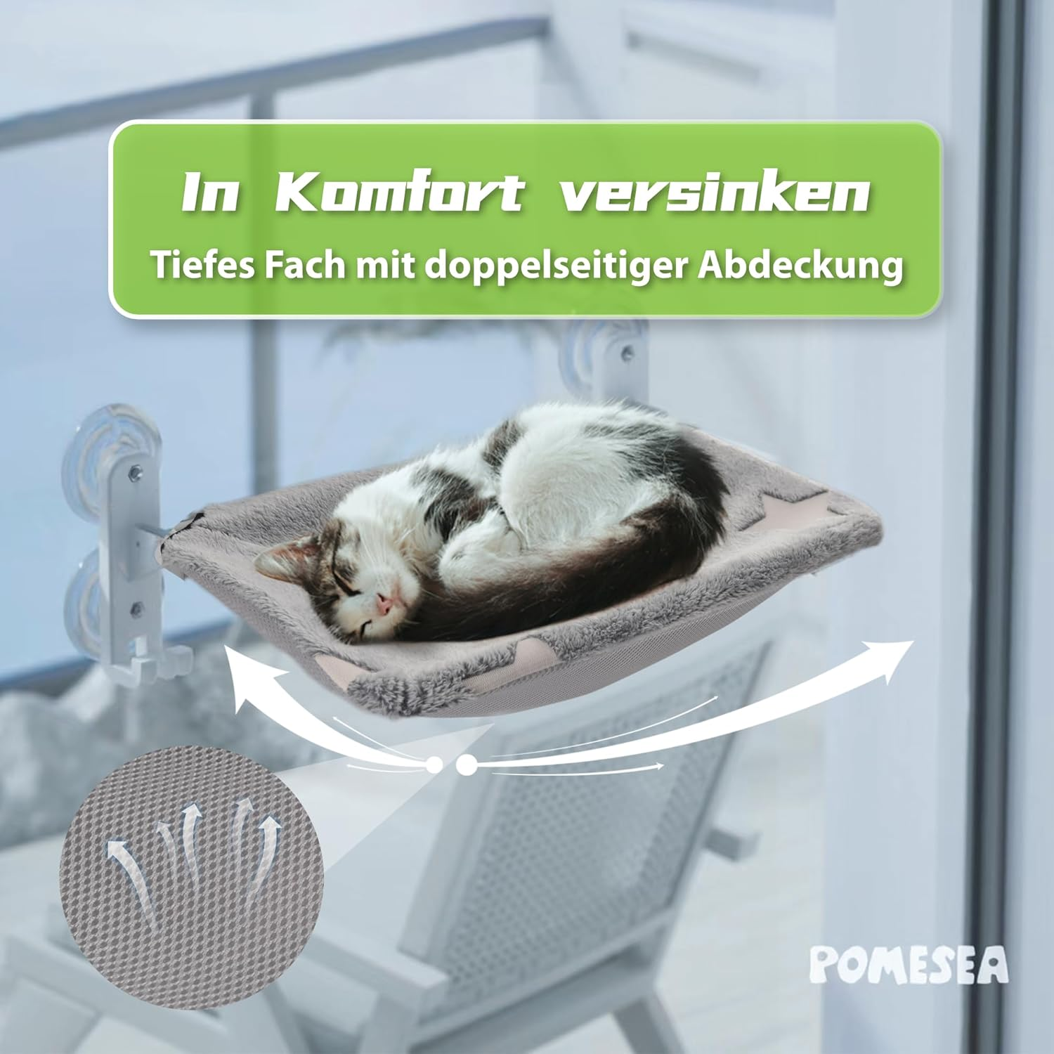 Cat Hammock Bed for Indoor Cats (C-CWH-M) image number 1