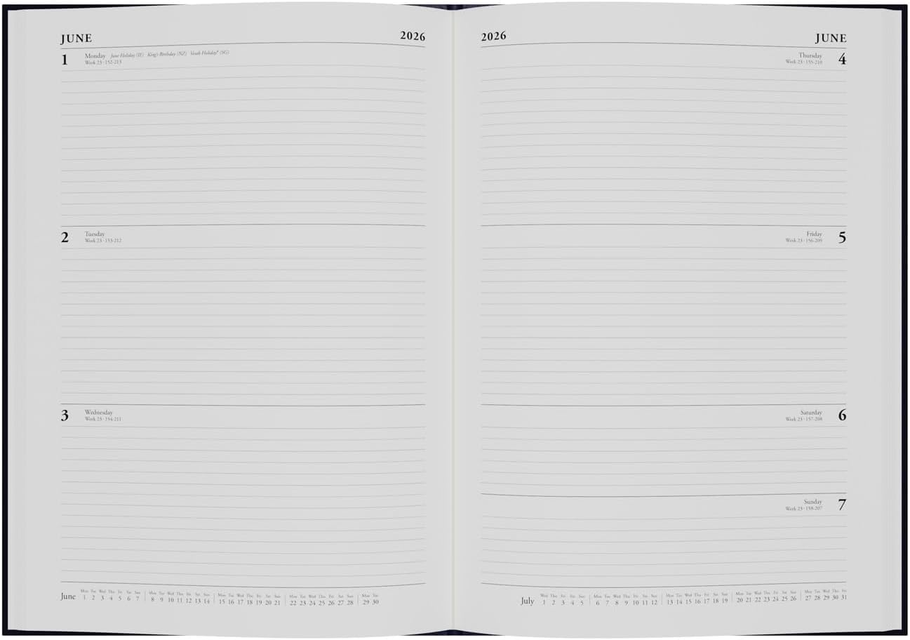 Collins - Essential 12 Month 2026 Diary/Planner, Week to View, A4 Hard Cover - Black image number 5