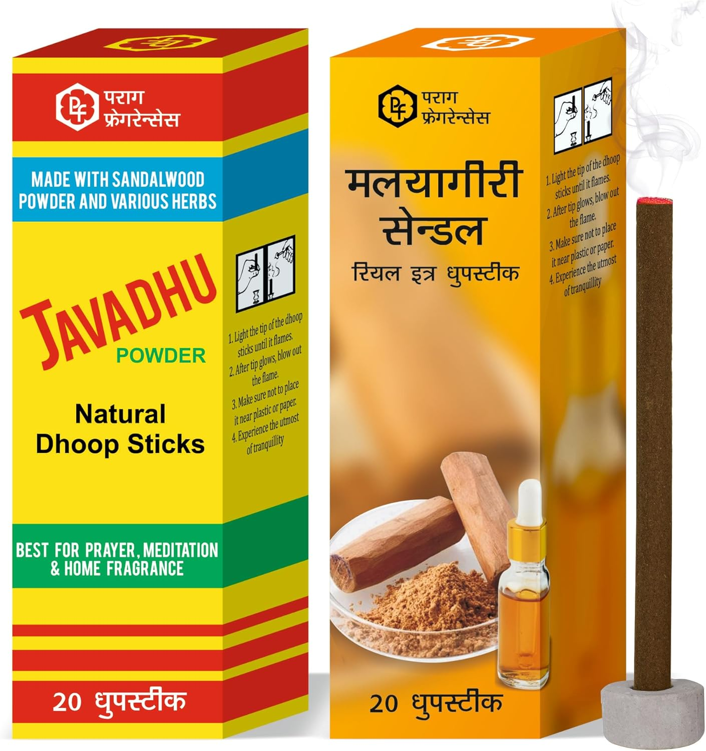Parag Fragrances Taza Chemeli & Desi Gulab Dhoop Sticks Combo Offer Pack/Extra Dhoop Sticks for Pooja & Home Fragrance 20Pc + 20Pc = 40Pc Dhoop Sticks image number 5