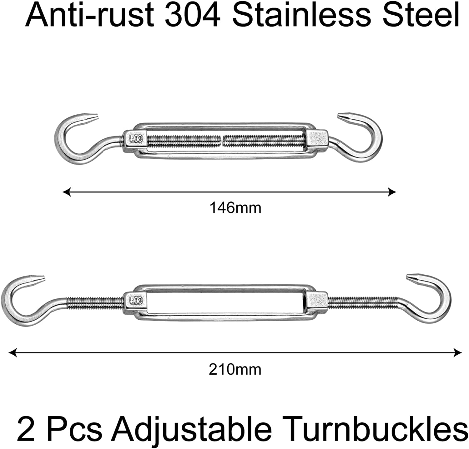 6 Mm FYJIDY 41 Pcs Stainless Steel Shade Sail Hardware Kit,Triangle Rectangle Sun Shade Sail Installation Accessory image number 2