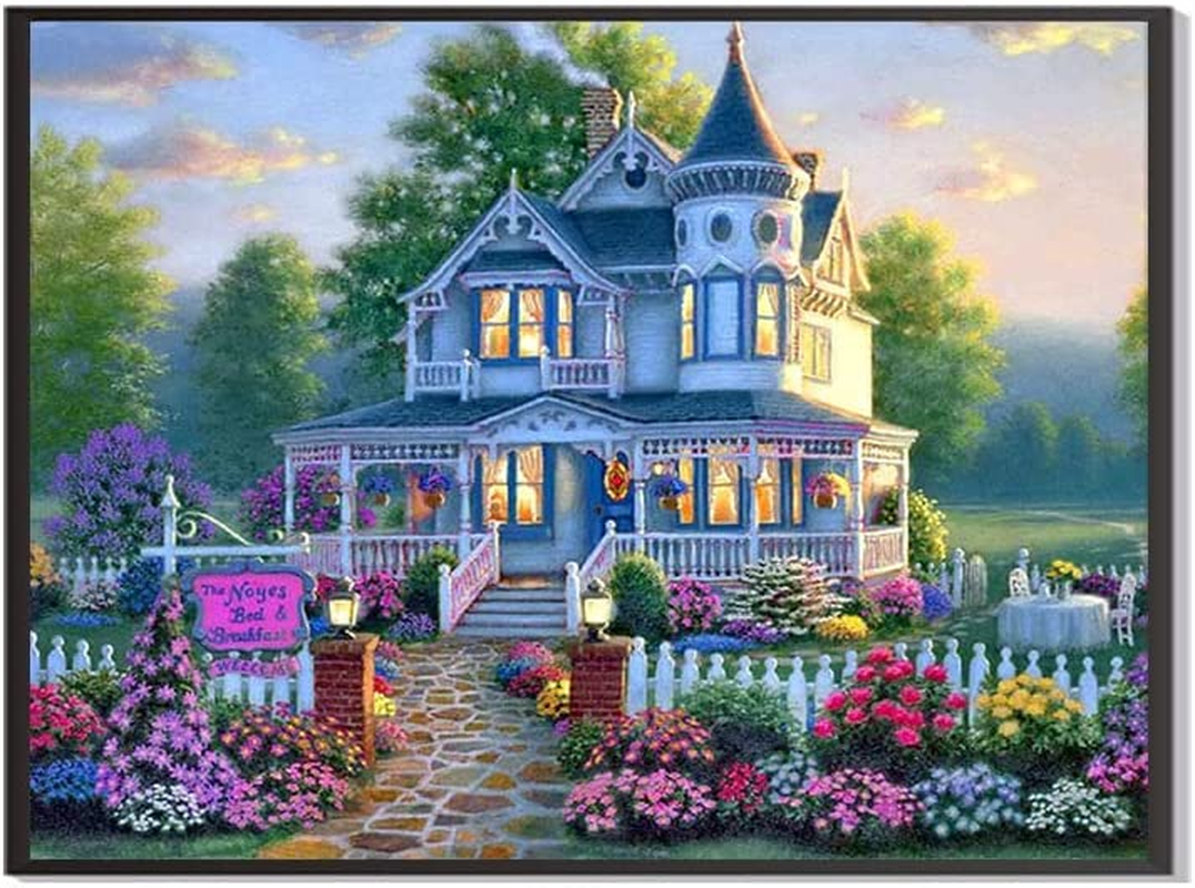 HIGHROCK 5D Diamond Painting Kit, Gem Art and Craft Puzzle, Adults Paint with Diamonds Full Kit, DIY Diamond Art Painting for Wall Decorations.（Villa） image number 3