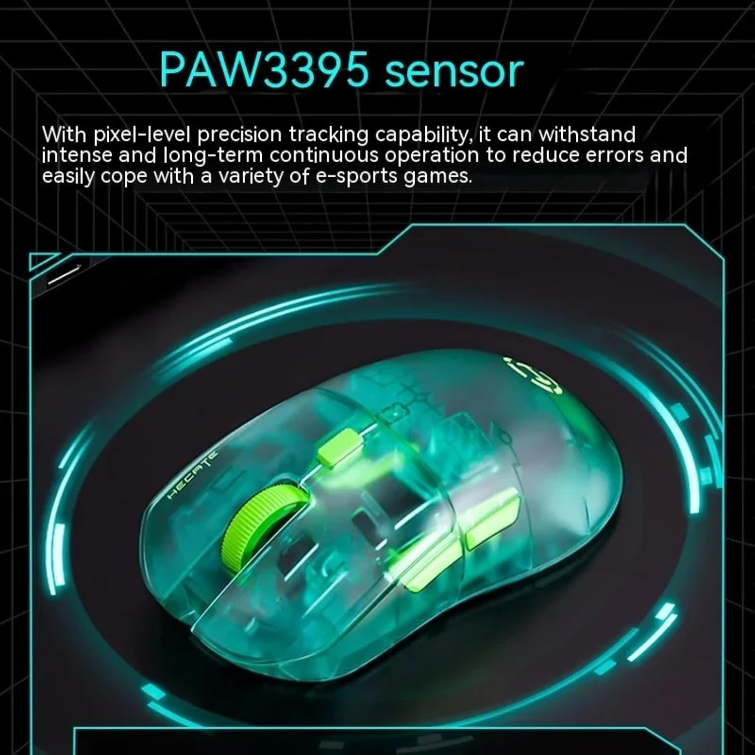 Edifier G3M PRO Wireless Gaming Mouse, Tri-Mode 2.4G/Usb-C/Bluetooth/26000 DPI, Rechargeable Computer Mouse for Laptop PC Mac, Transparent Green image number 3