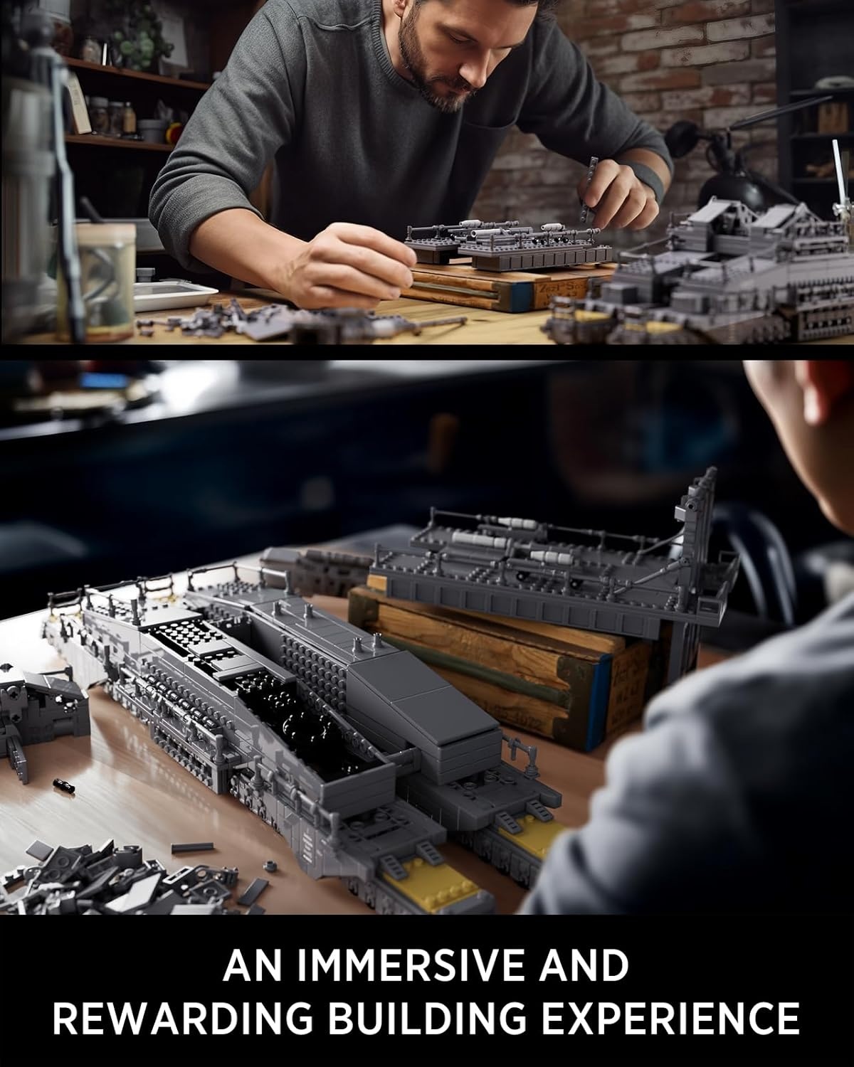 Nifeliz Dora, WW2 Classic Building Set, Collectible Military Model to Build and Display, Adult Gift Ideal for Military Enthusiasts (2,355 PCS, NF10240), Gray image number 2