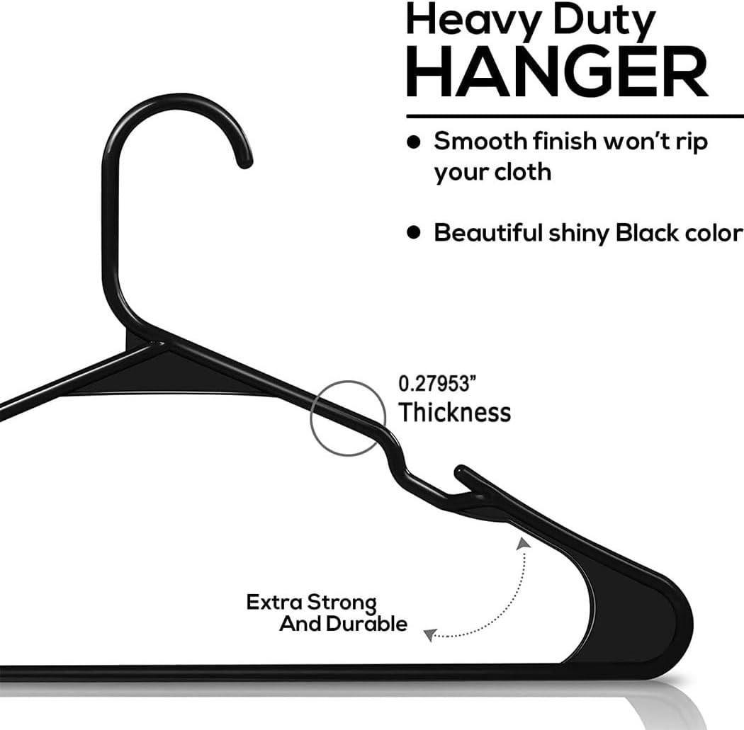 Plastic Clothes Baby Hangers, 60 Pack Non-Slip Suit Clothes Children Space Saving Small Hangers for Coats, Shirt Dress, Tie, Pants & Closet Organizer image number 2