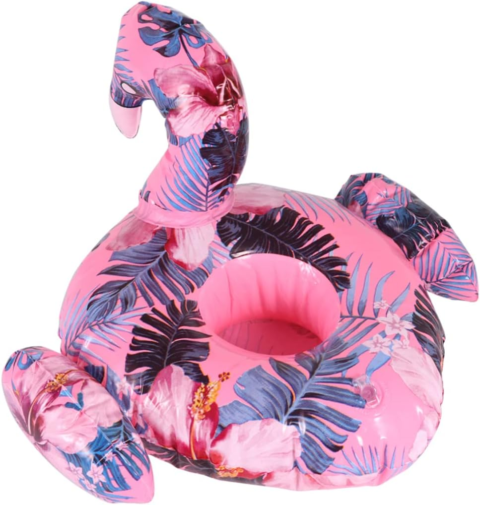 Totority Beer Flamingo 2Pcs Swim Beer Mat Swim Beer Holder Flamingo Drink Float Beer Holder Water Floating Drink Inflatable Pool Colorful Beer Holder Inflatable Drink Holder Drink Floats Re-Usable