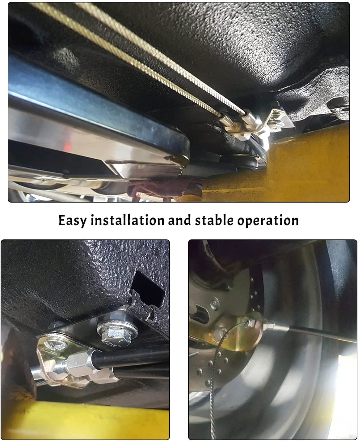 330-9371 Parking Brake Cable Kit Fit for Wilwood 110" Long Cables with a 97" Long Sheath, Universal Emergency Brake Cable Repair Kit image number 3
