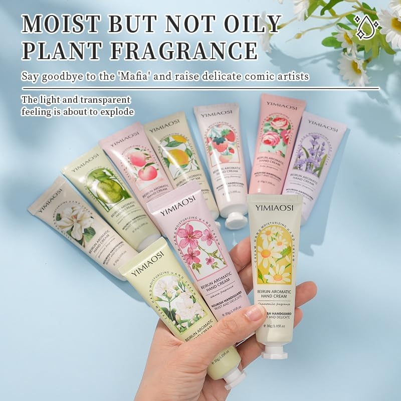 5 Pack Travel Size Hand Cream Bulk - Natural Plant Fragrance Moisturizing Lotion for Dry Cracked Hands, Gift Set for Women & Teens (Mom, Teacher, Nurse, Bridesmaid) - Birthday, Mothers Day, Nurses Week, Teacher Appreciation image number 5
