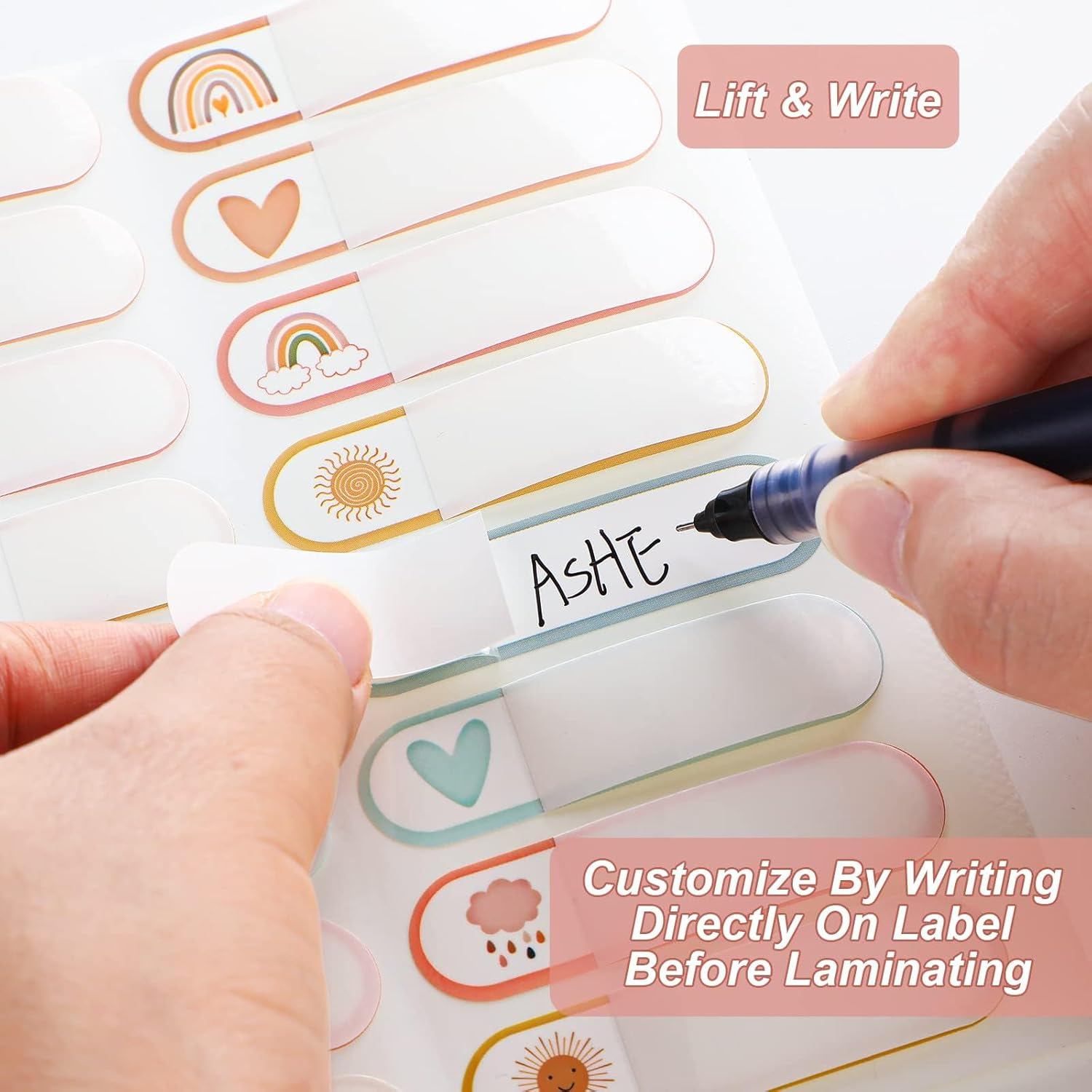 Kids Label for Daycare, 320 Pcs Baby Bottle Labels, Name Labels Kids, Self Laminating, Waterproof, Name Label Stickers for School Supplies, Water Bottle, for Kid Stickers Self Adhesiven. image number 2