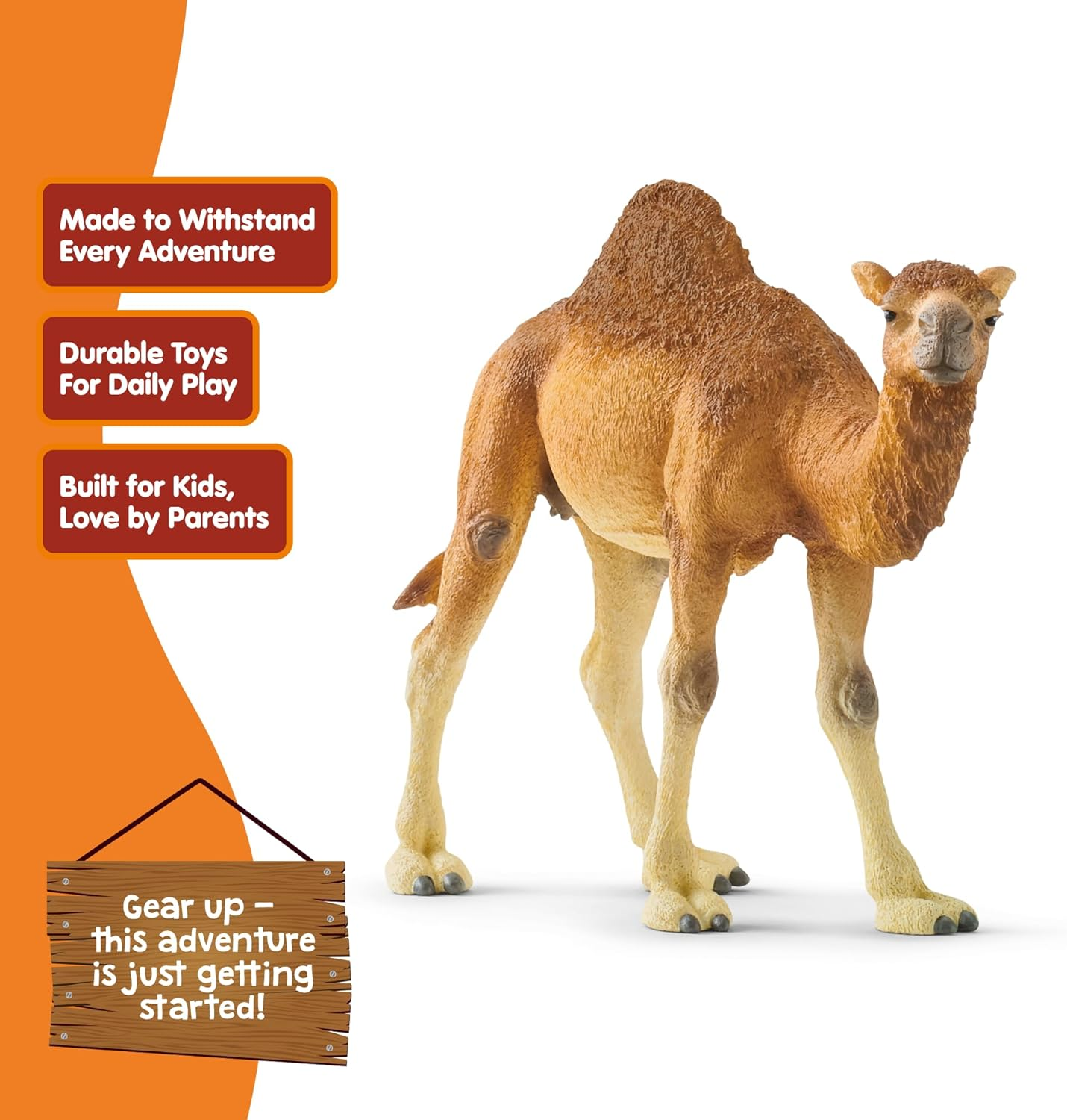 Schleich Wild Life Realistic Dromedary Camel Figurine - Authentic and Highly Detailed Wild Animal Toy, Durable for Education and Fun Play, Perfect for Boys and Girls, Ages 3+, Multicolor, 3.9 Inch image number 2
