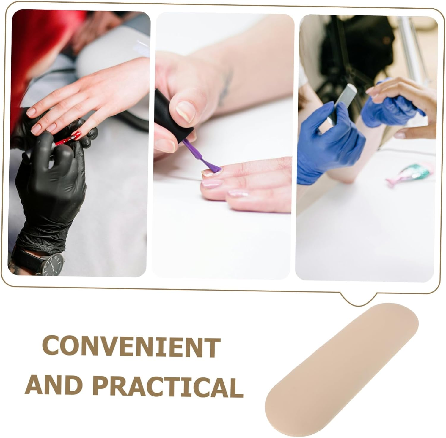 Manicure Hand Rest Cushion Milk Tea Color Nail Art Pillow for Comfortable Arm Support Easy to Clean Design for Salon Home Use for Nail Technicians and DIY Enthusiasts image number 4