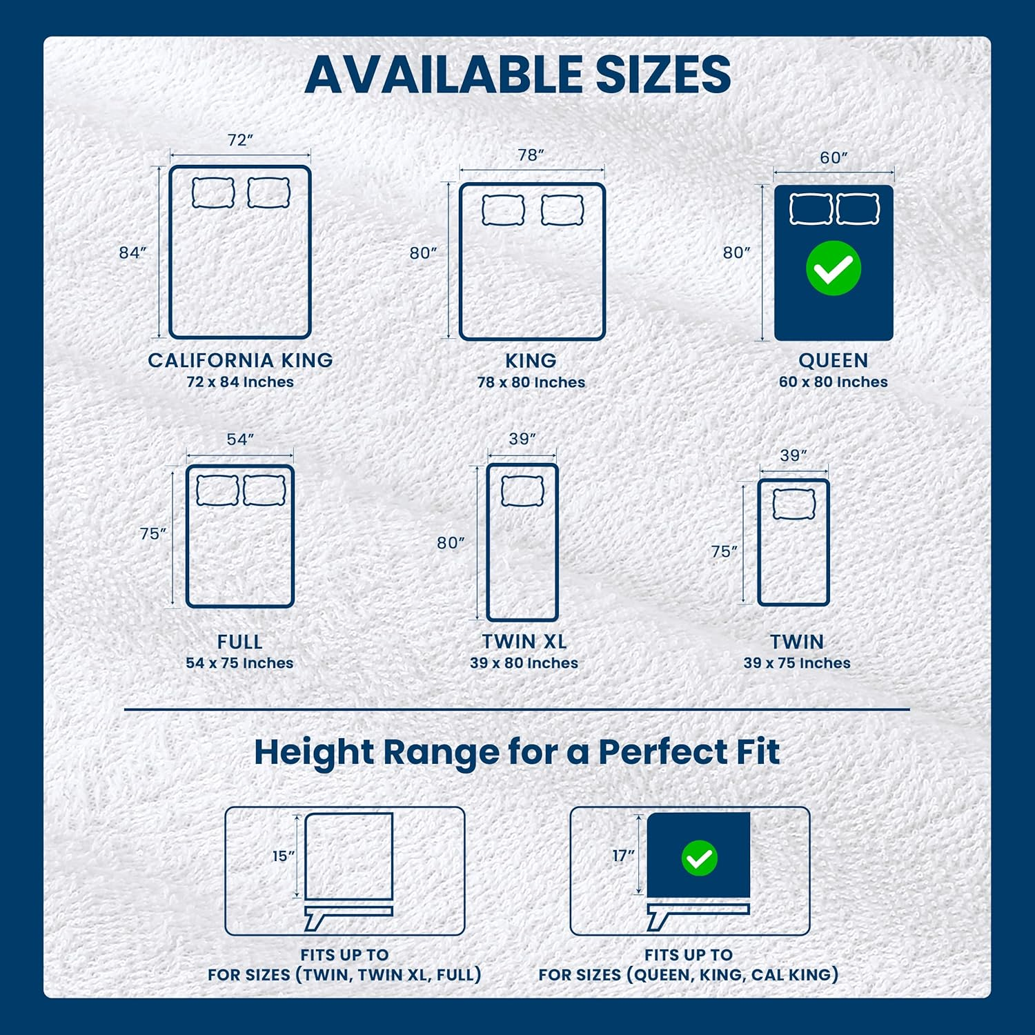 Utopia Bedding Waterproof Mattress Protector Queen Size 2 Pack, 200 GSM Breathable Terry Mattress Cover, Fitted Style with Stretchable Pockets (White) image number 4