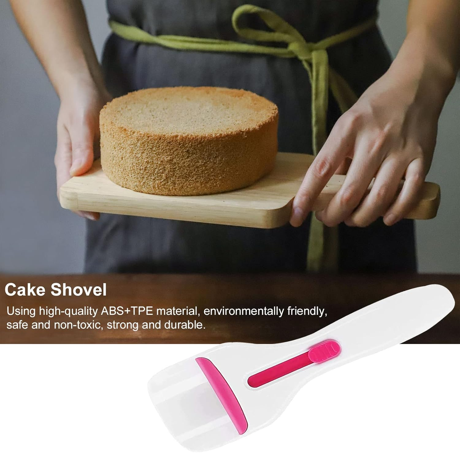 Cake Batter Distribution Scoop, Kitchen Flour Paste Dispenser Scoop DIY Cupcake Batter Scoop, One-Touch Sliding Button Dispenses Batter, Home Batter Dispenser Baking Tool, Dishwasher-Safe & Bpa-Free image number 1