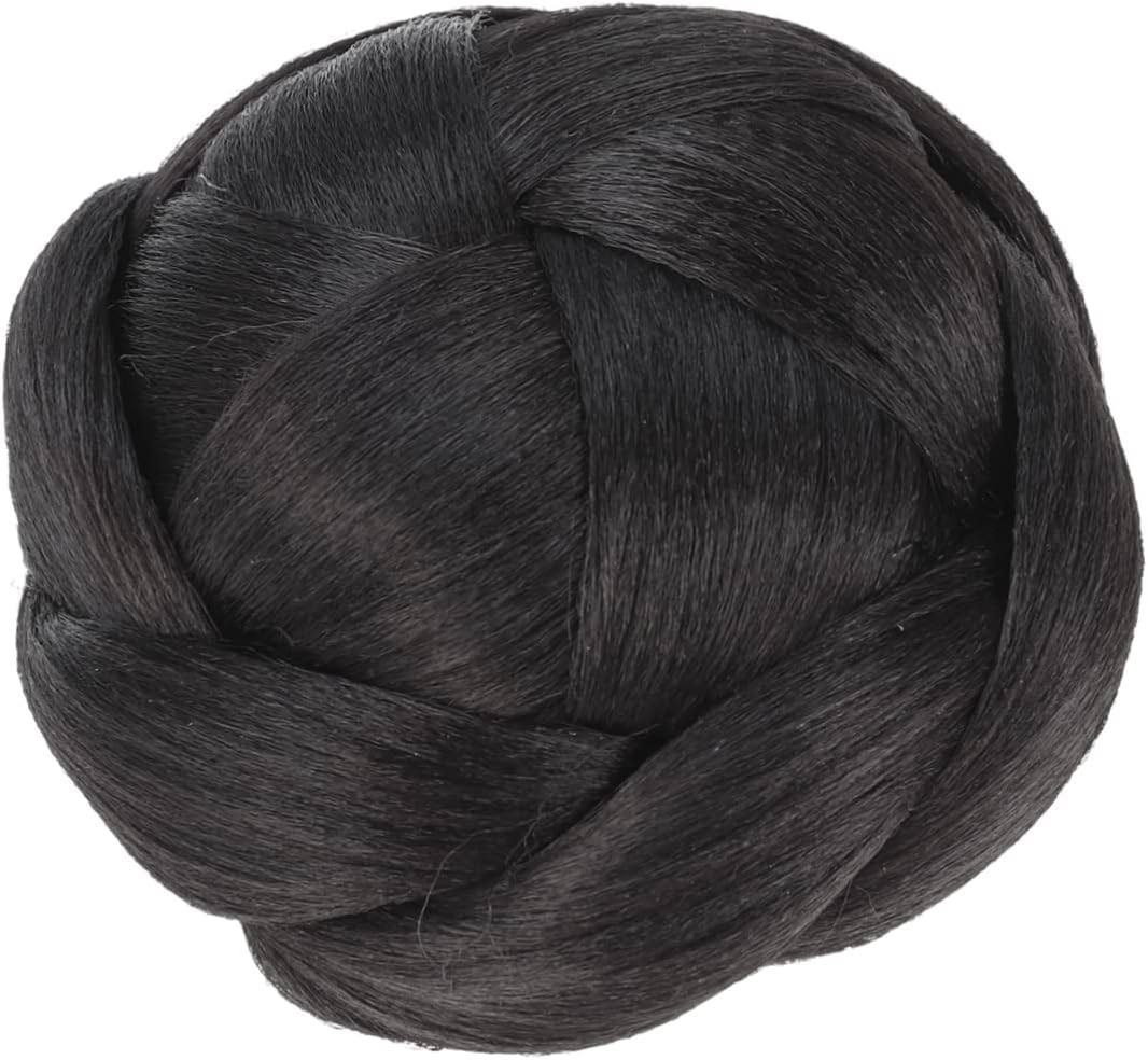 Healeved 3Pcs Fake Braid Bun Braided Hair Hair Extensions for Women Adding Fullness Style to Everyday Special Occasion Hairstyles image number 7